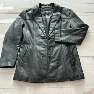 Wilson leather Leather Women’s  jacket 100% leather size medium statement co…